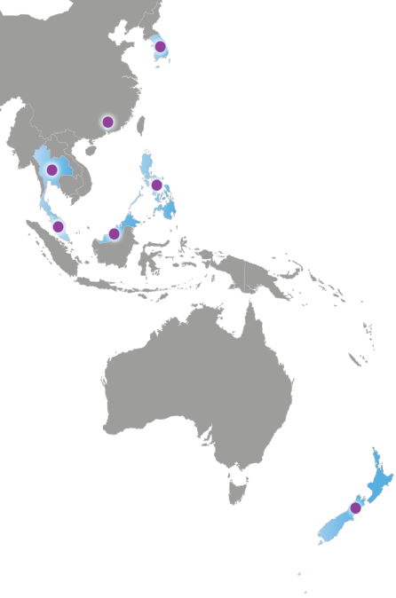 Map of Asia & Oceania