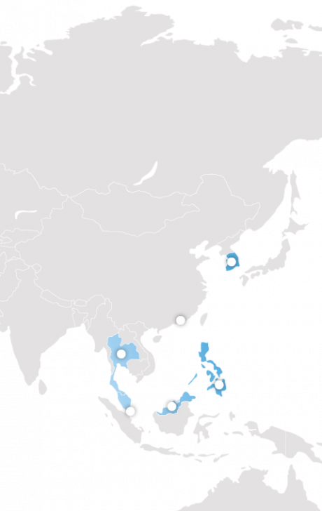 Map of Asia & Oceania